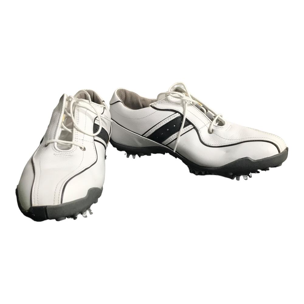 FootJoy Lo Pro Collection Golf Shoes Women 9 White Black Leather Duramax outsole
